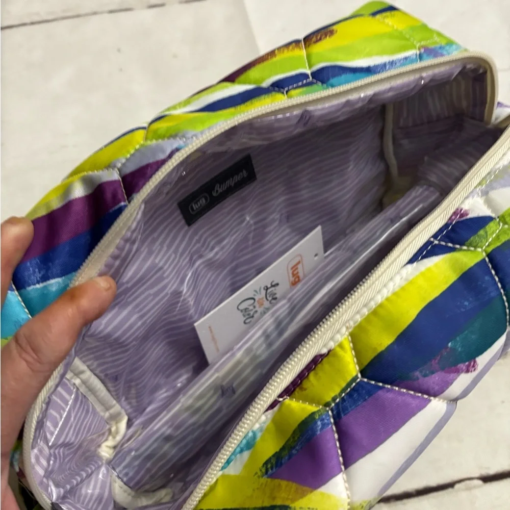 NWT Lug Bumper Cosmetic Case in Brushstrokes Multi - Picture 3 of 10